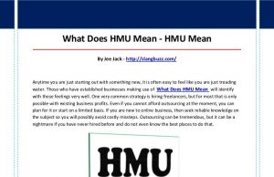 What Does Hmu Mean